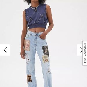 BDG High-Waisted Cowboy Jean – Patchwork Denim